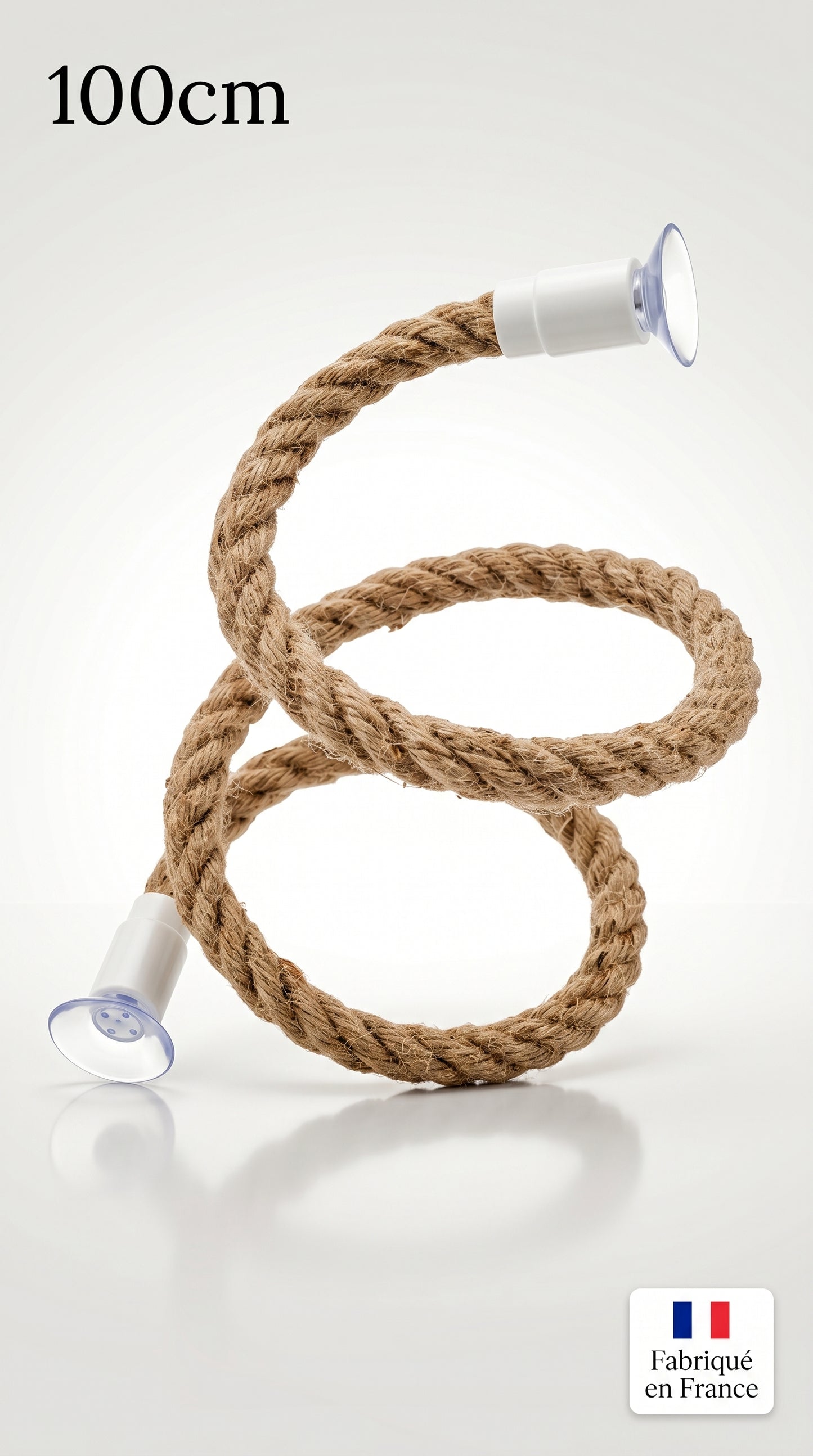 Perchoir Flexible en Corde de Chanvre pour Oiseau — Ventouse Antidérapante, DIY