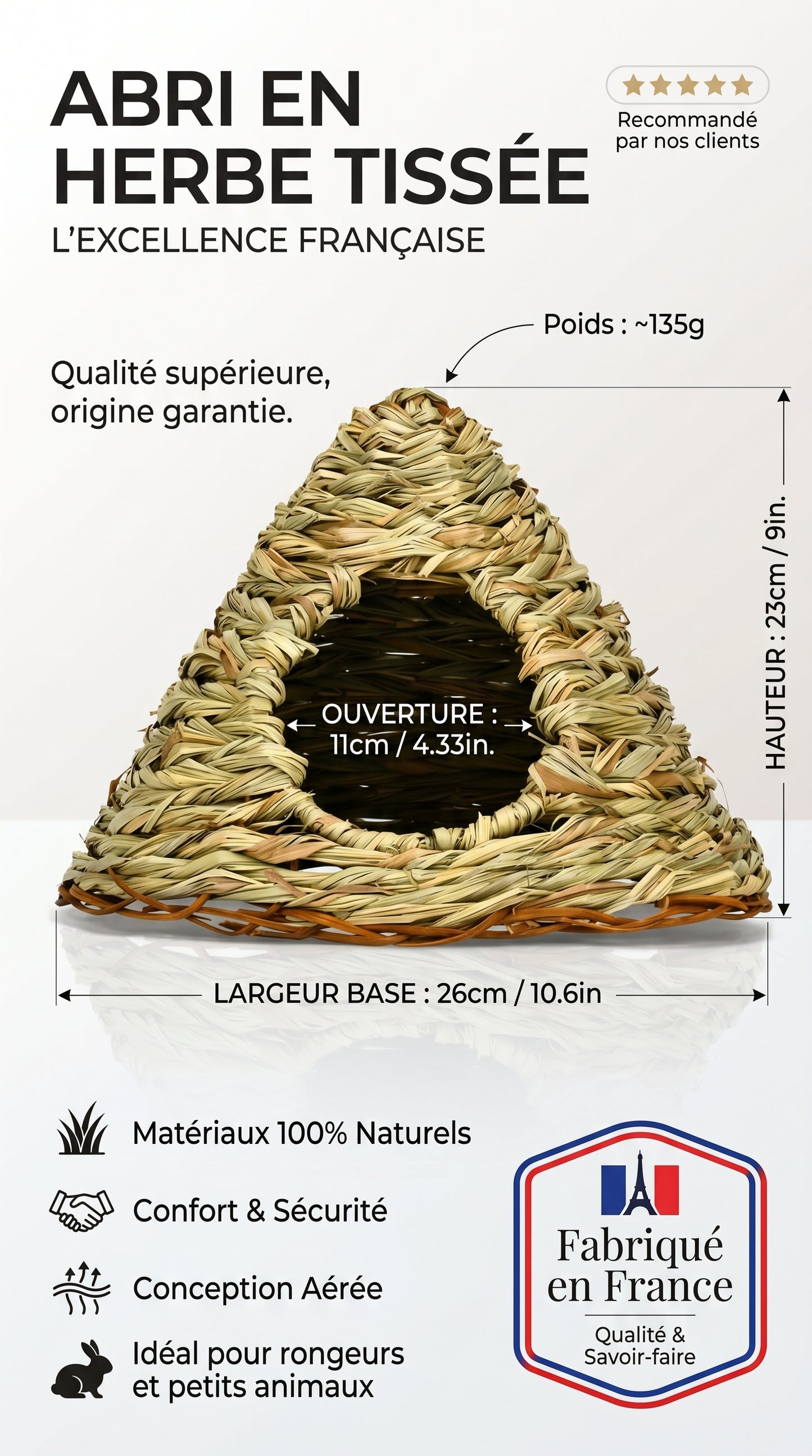 Un refuge naturel et douillet pour votre petit rongeur
