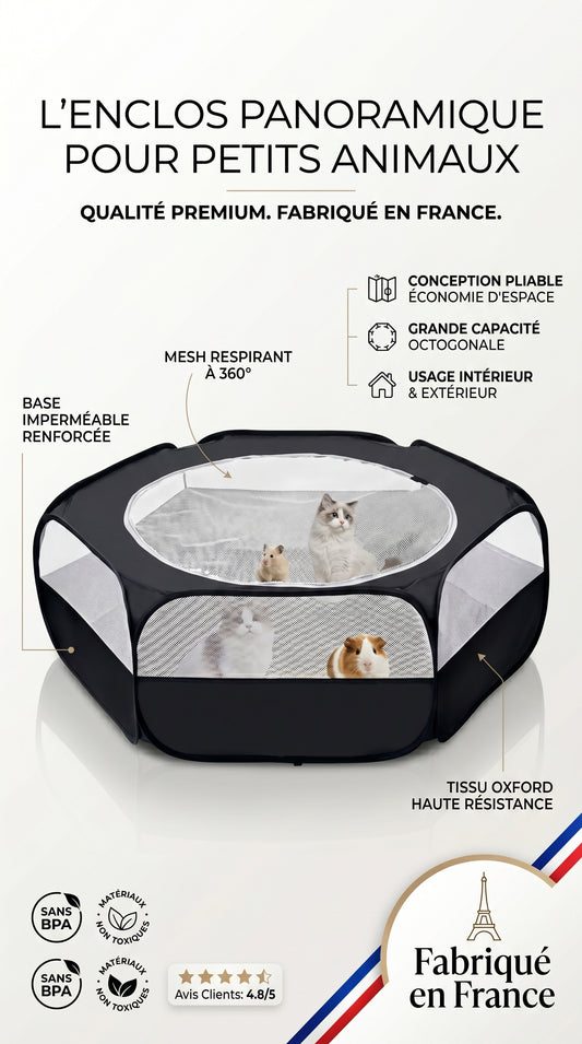 Parc Portable Pop-Up pour Petits Animaux — Hamster, Lapin, Cochon d'Inde