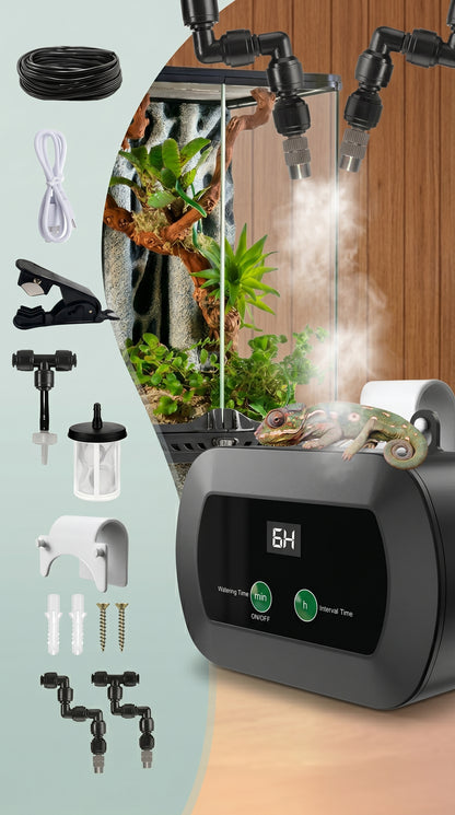 Humidificateur Brumisateur pour Terrarium — Buse 360°, Minuterie, USB | Reptiles