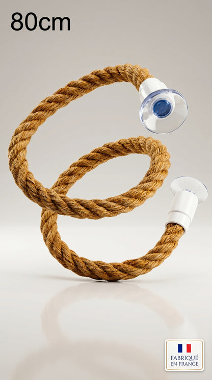 Perchoir Flexible en Corde de Chanvre pour Oiseau — Ventouse Antidérapante, DIY