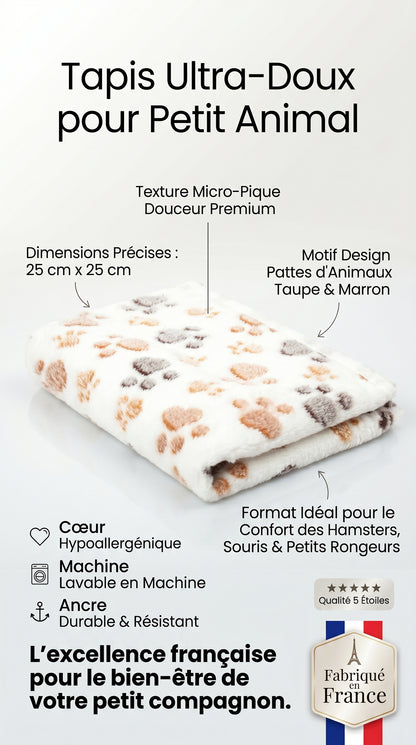 Couverture Flanelle Douce Chien Chat – Motif Patte 4 Tailles