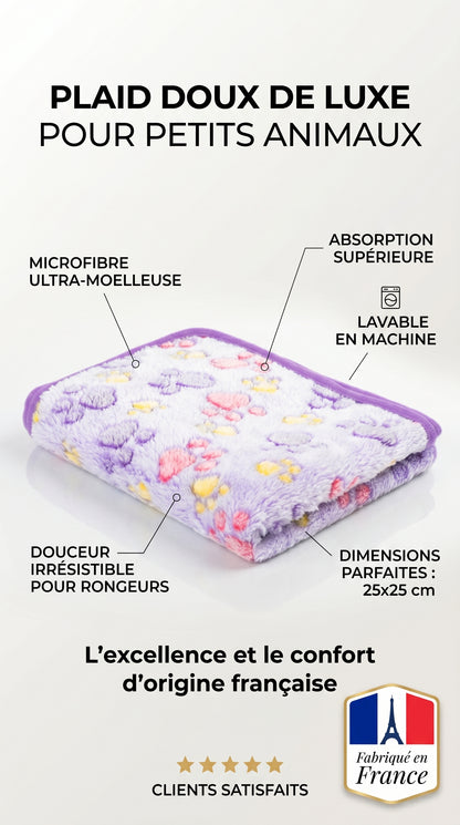 Couverture Flanelle Douce Chien Chat – Motif Patte 4 Tailles