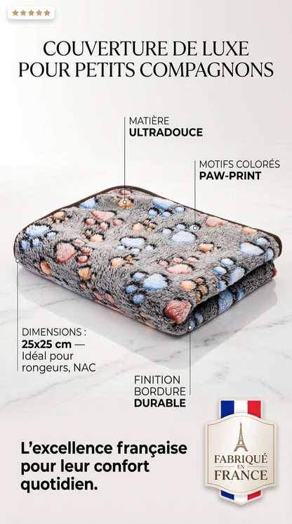 Couverture Flanelle Douce Chien Chat – Motif Patte 4 Tailles