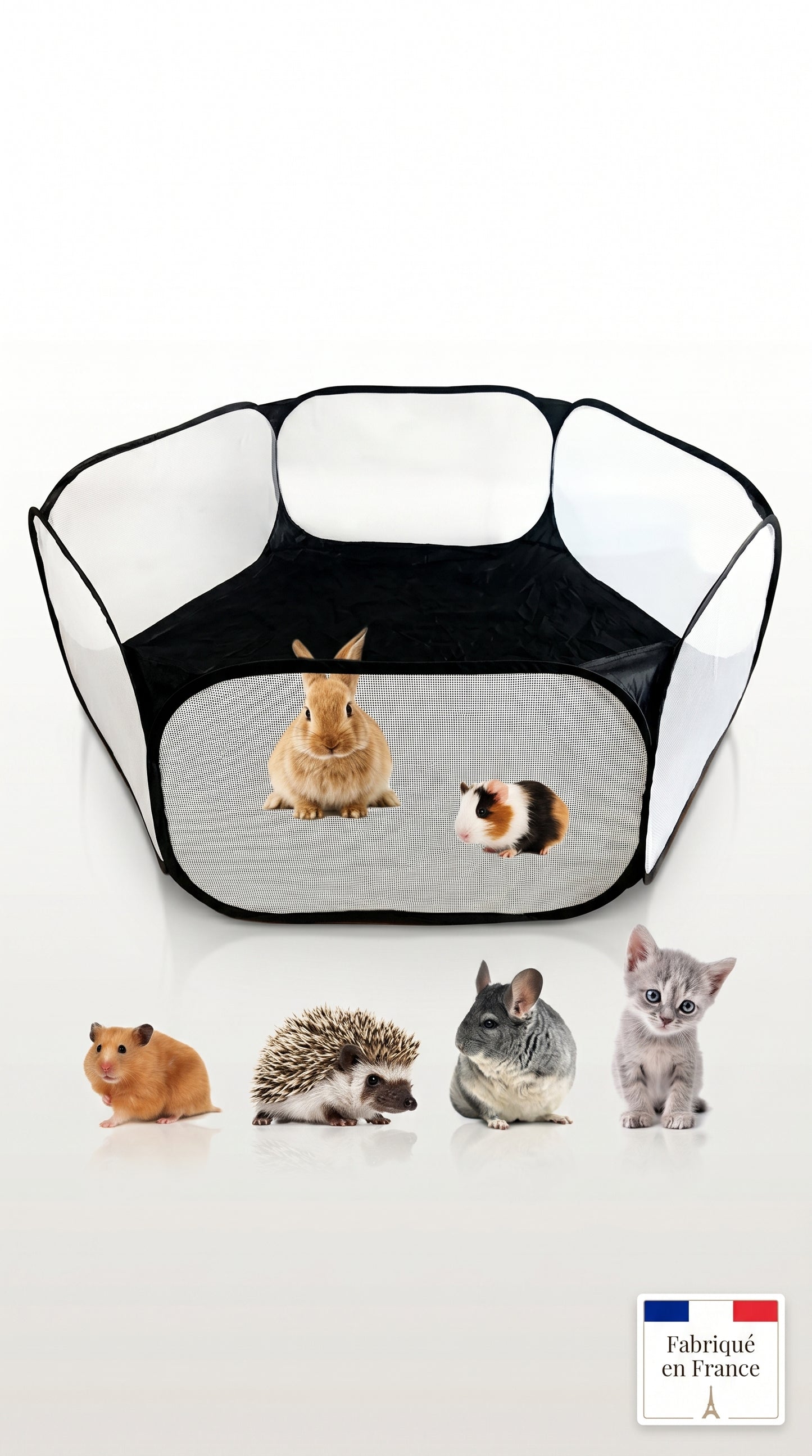 Parc Portable Pop-Up pour Petits Animaux — Hamster, Lapin, Cochon d'Inde