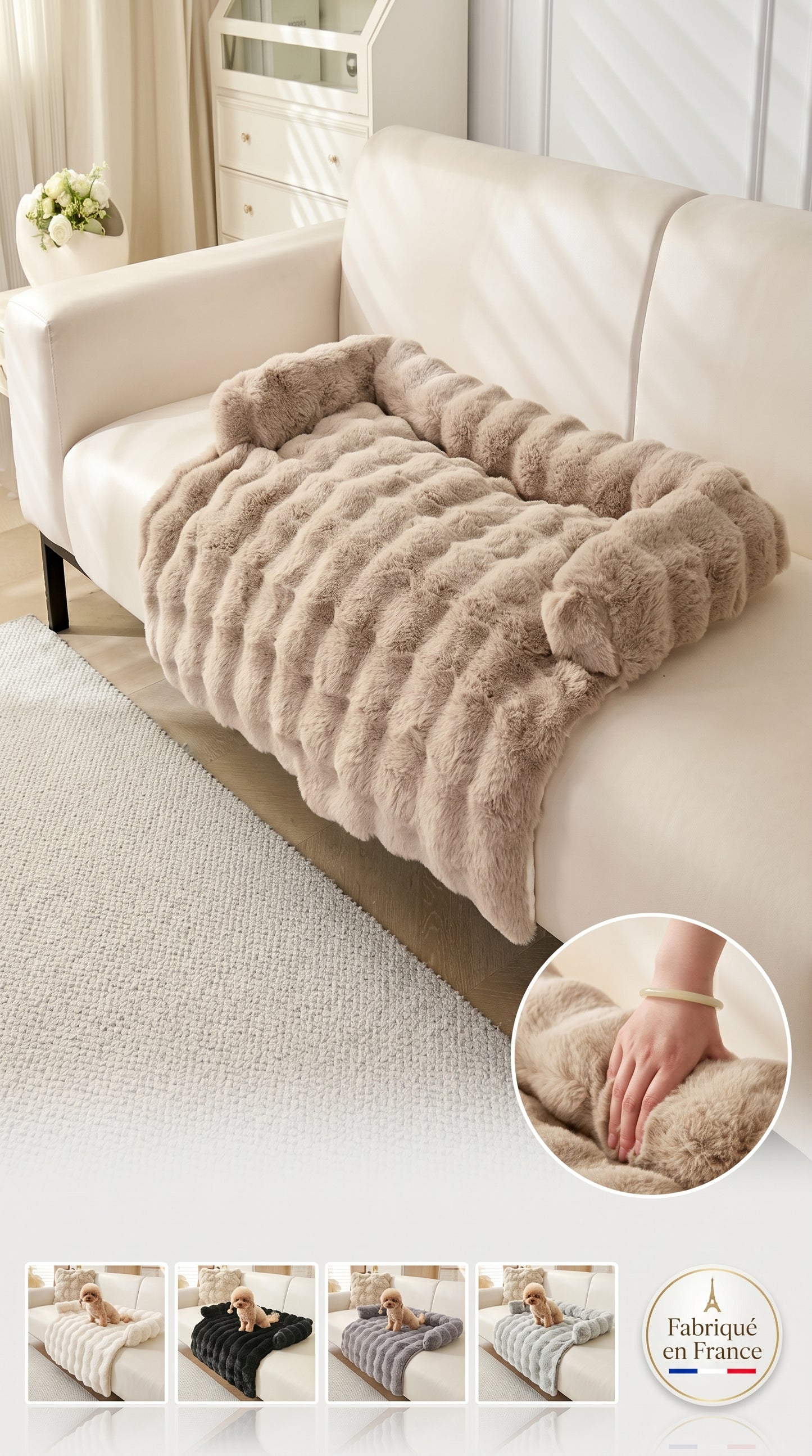 Tapis en Fausse Fourrure pour Animaux – Confort Luxueux au Quotidien