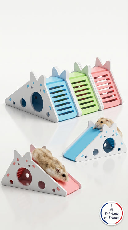 Une maison-jouet colorée pour stimuler votre petit rongeur