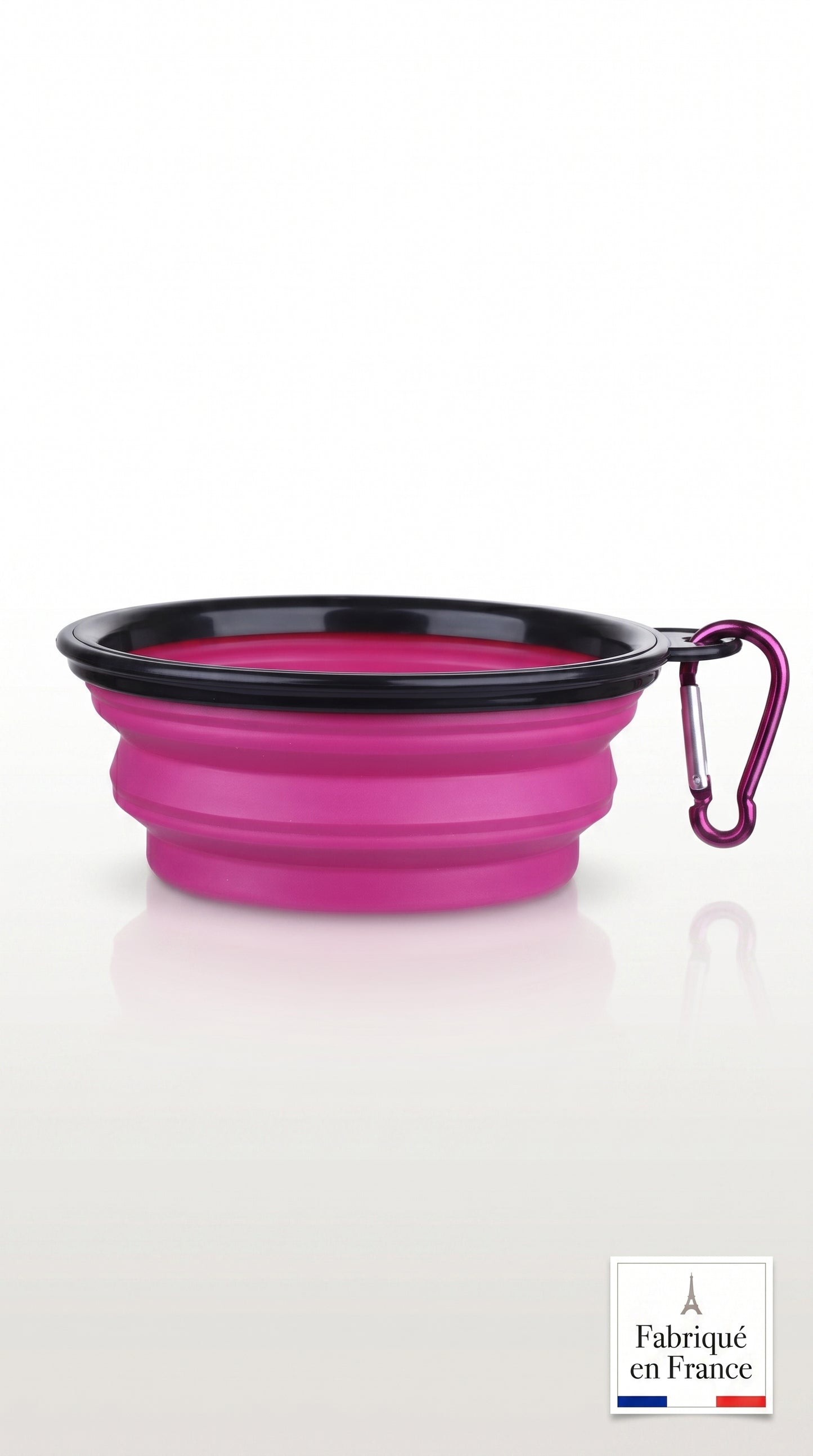 Bol Pliable Silicone Chien Chat – Gamelle Portable avec Mousqueton